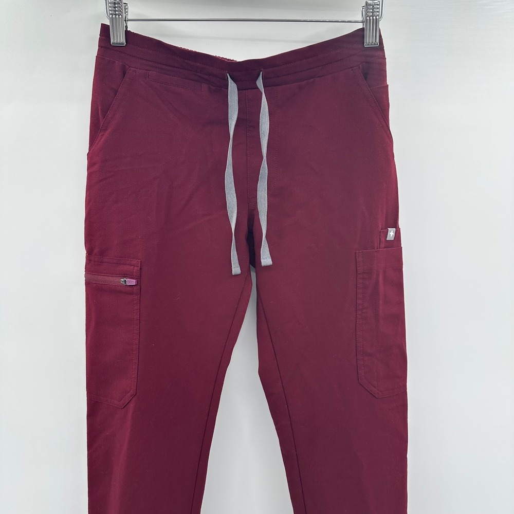 Figs Technical Collection Burgundy Scrub Pants XXS Petite TW2000P Maroon Jogger